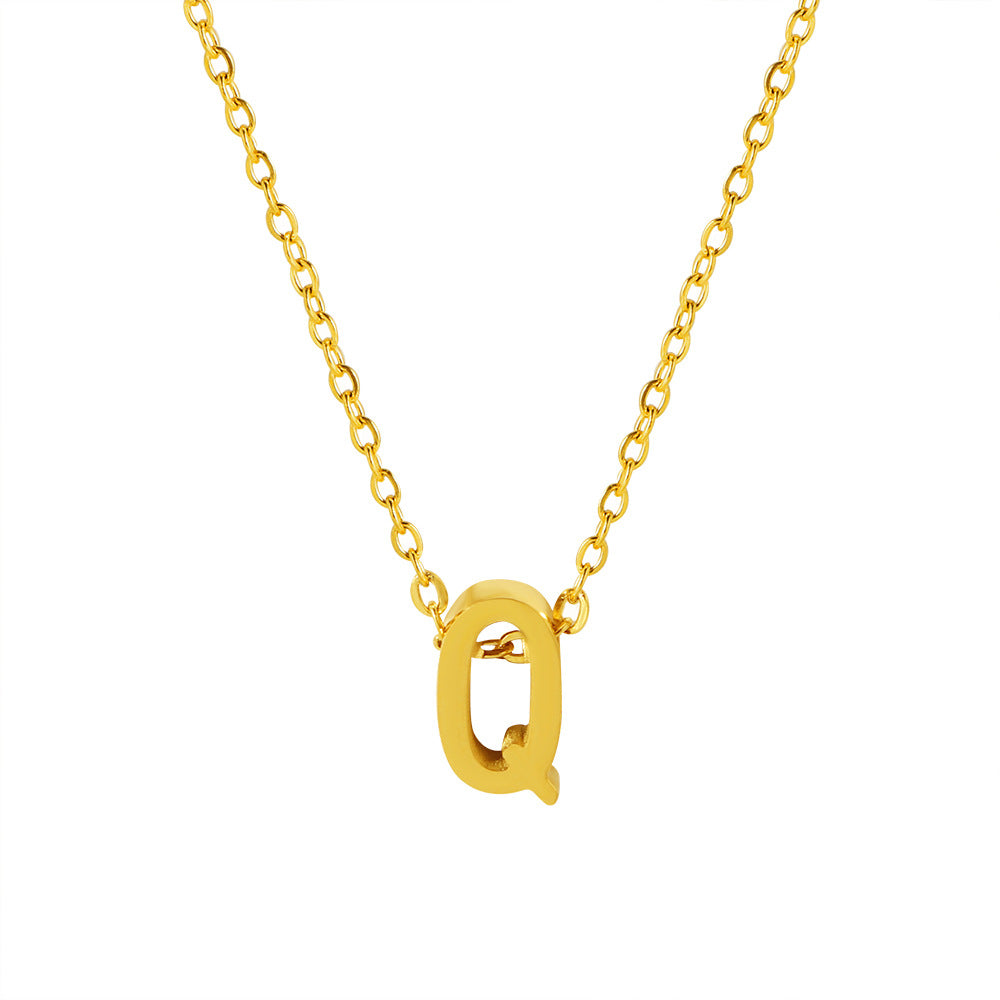 Collar con colgante de alfabeto simple a la moda para mujer