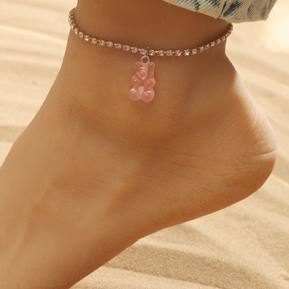 Fashion Multicolor Cartoon Bear Anklet