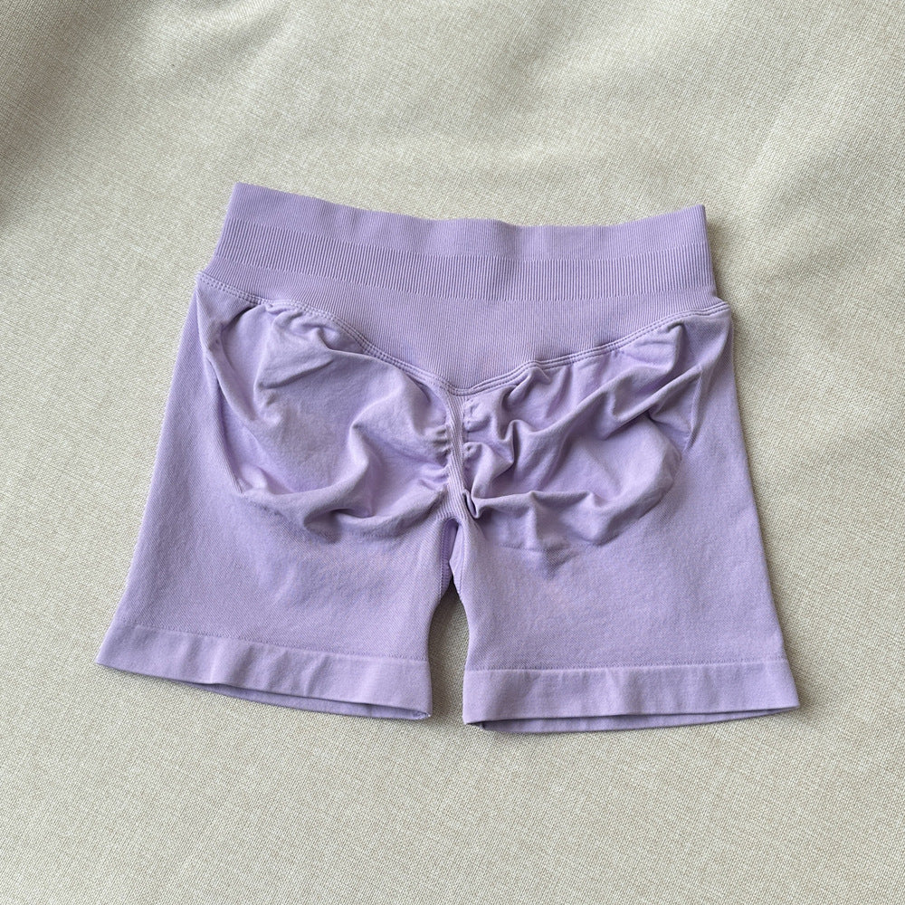 Short de yoga sans coutures élastique et décontracté pour femme