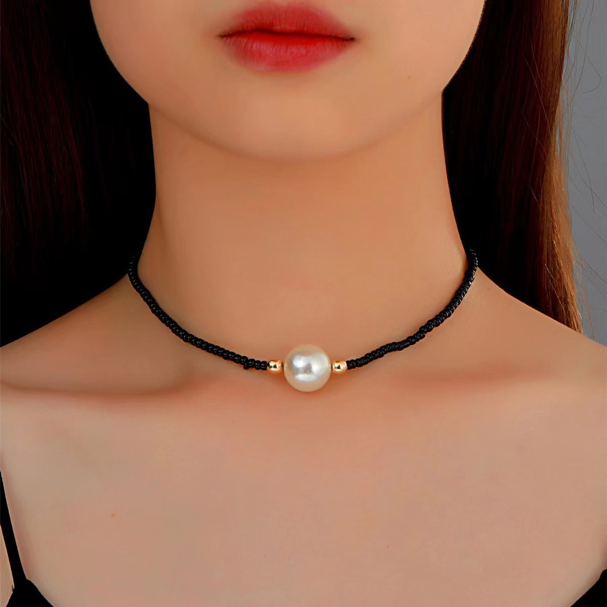 Collar bohemio de cuentas multicolores para mujer