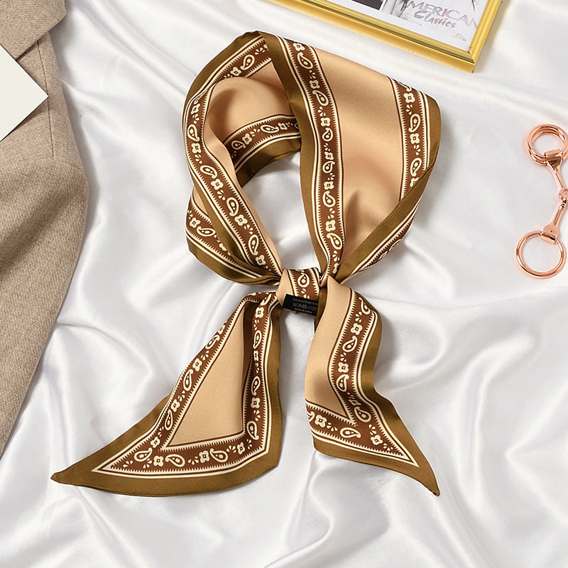 Fashion Printed Ribbon Tie Bag Handle Scarf