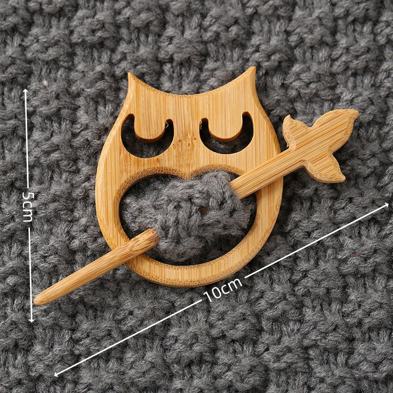 Broches en bois représentant des animaux pour la mode féminine