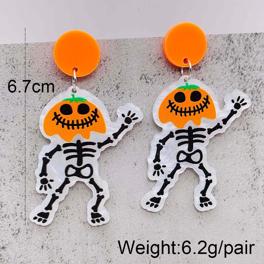 Halloween Women Horror Personality Mushroom Head Ghost Earrings