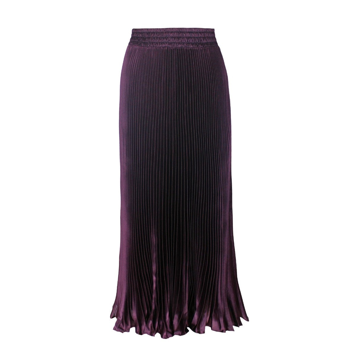 Women Fashion Solid Color Pleated Skirt in Cotton Silk