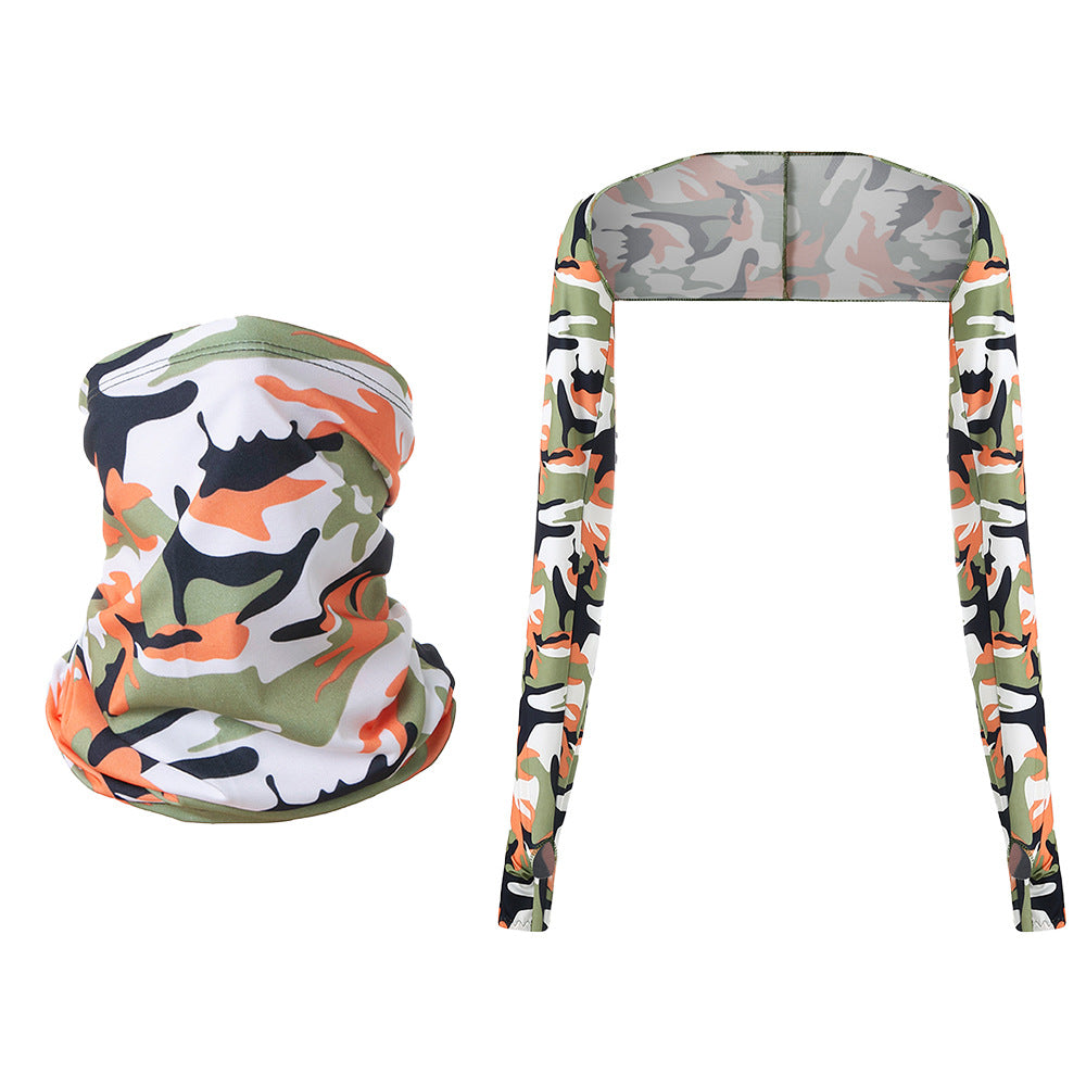 Conjunto unisex de verano con bufanda mágica informal y mangas para brazos
