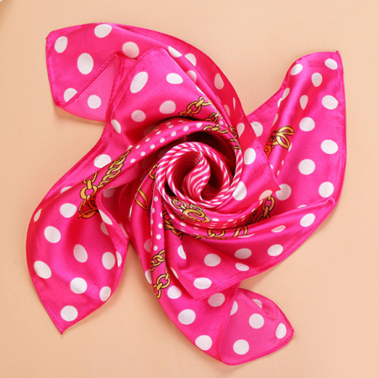 Foulard carré en imitation soie imprimé pour femme