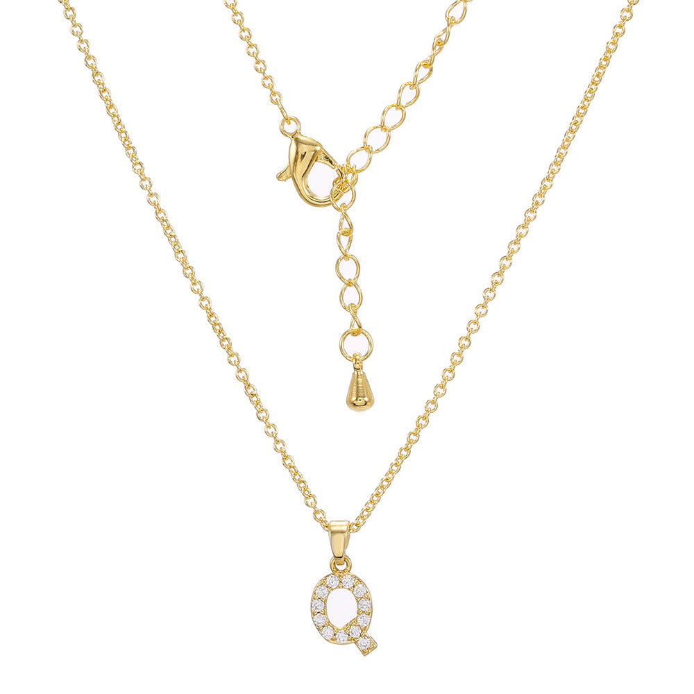 Collar con colgante de alfabeto simple a la moda para mujer
