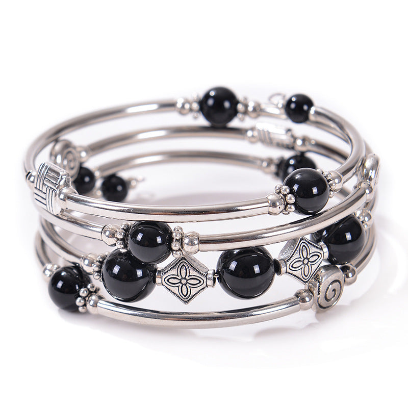 Pulsera de turquesa natural bohemia de moda para mujer