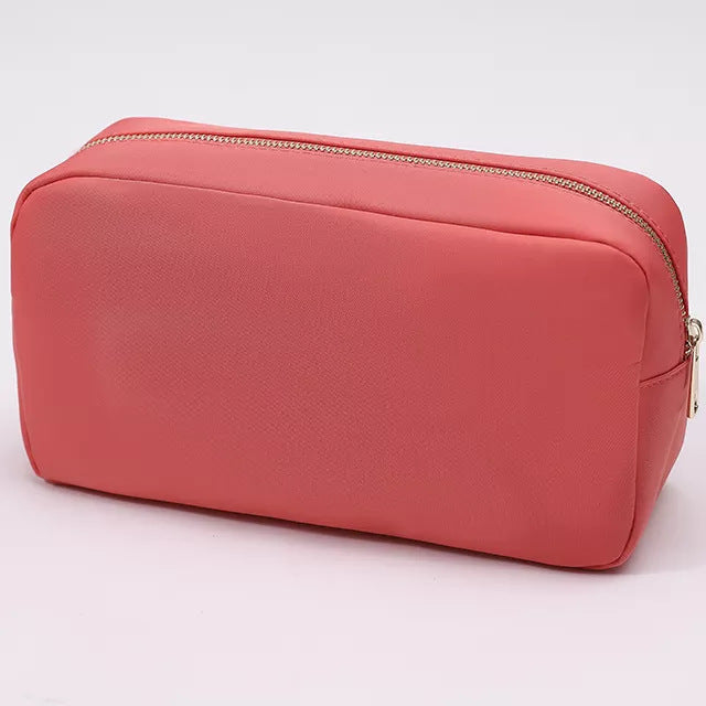 Bolsa de cosméticos de nailon de color sólido para ropa sucia portátil