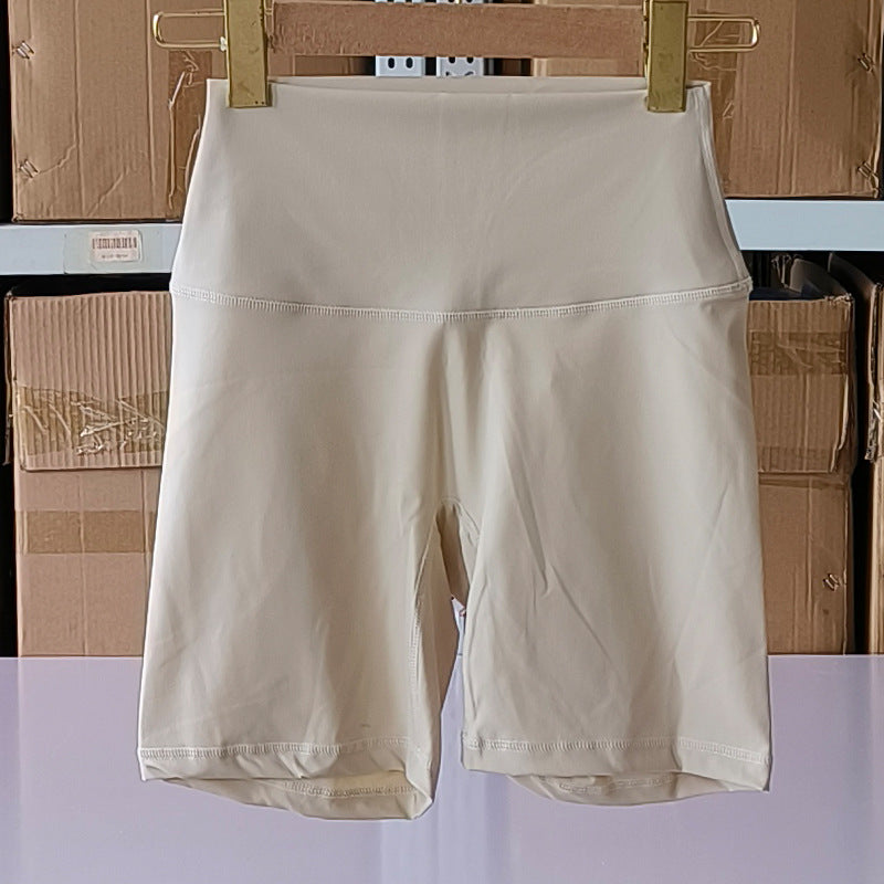 Short de yoga taille haute uni pour femme