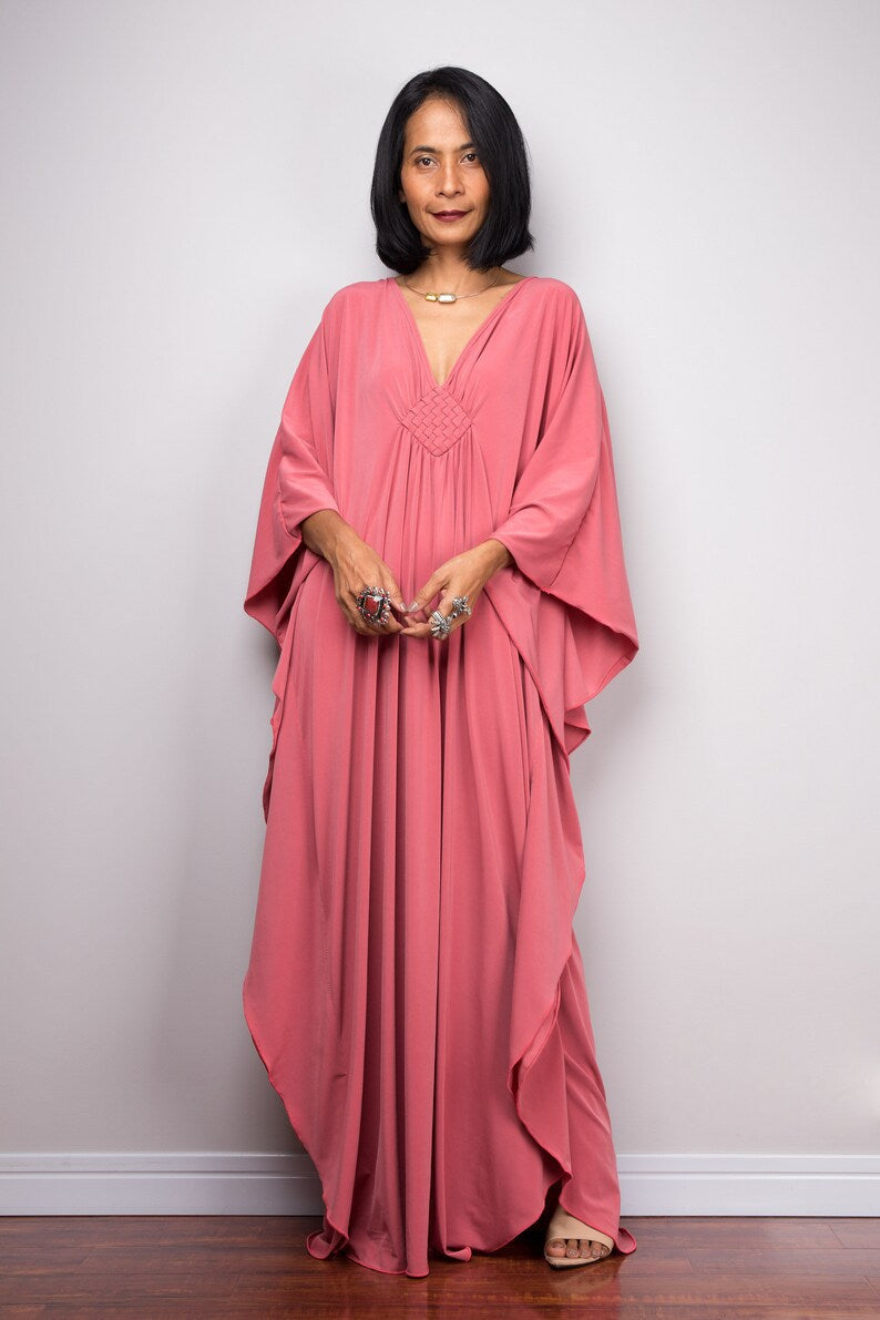 Women Polyester Loose Robe Vacation Coverup Dress