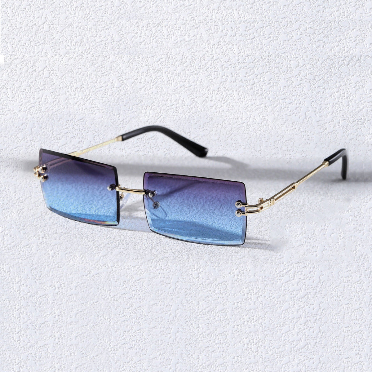 Lunettes de soleil tendance sans monture en métal