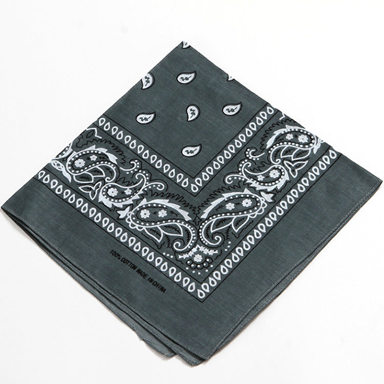 Women Fashion Cashew Print Square Scarf Cotton Street Style Accessory