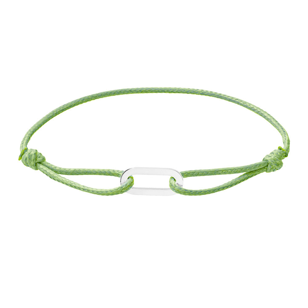 Women Fashion Simple Hand-Woven Single Ring Rope Adjustable Bracelet