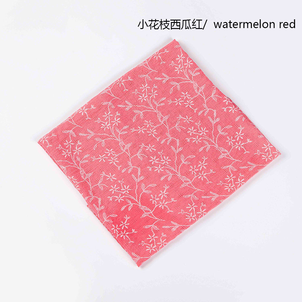 Summer Printed Cotton Small Square Scarf
