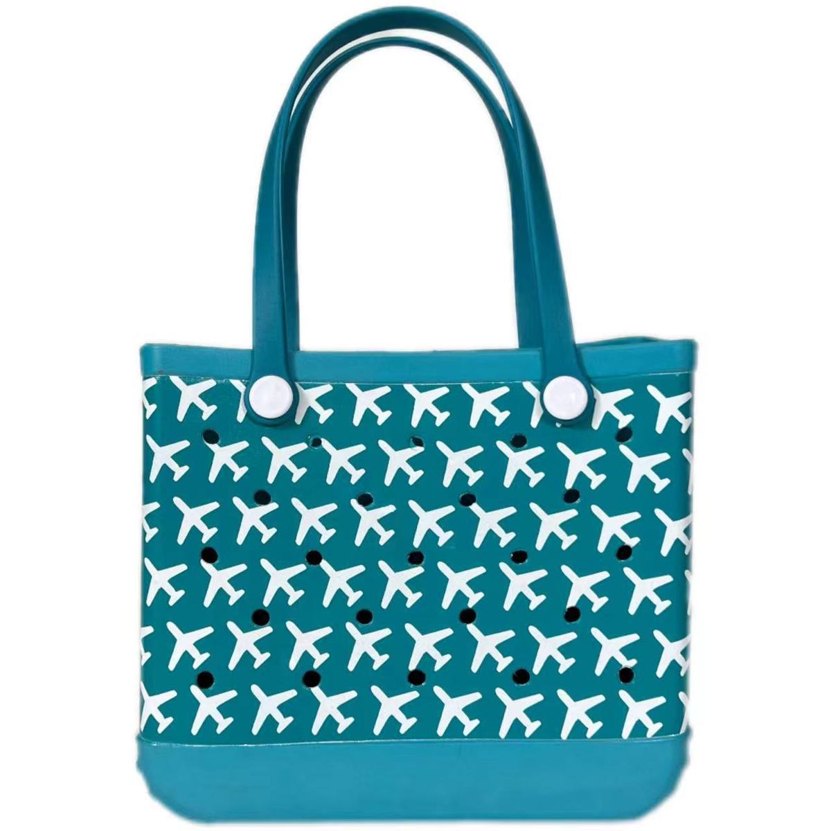 Sac de plage Eva imprimé à motif géométrique, fourre-tout polyvalent
