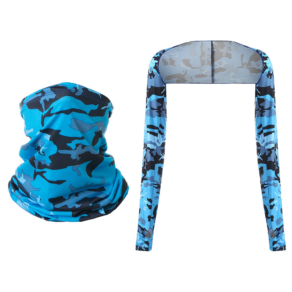 Conjunto unisex de verano con bufanda mágica informal y mangas para brazos