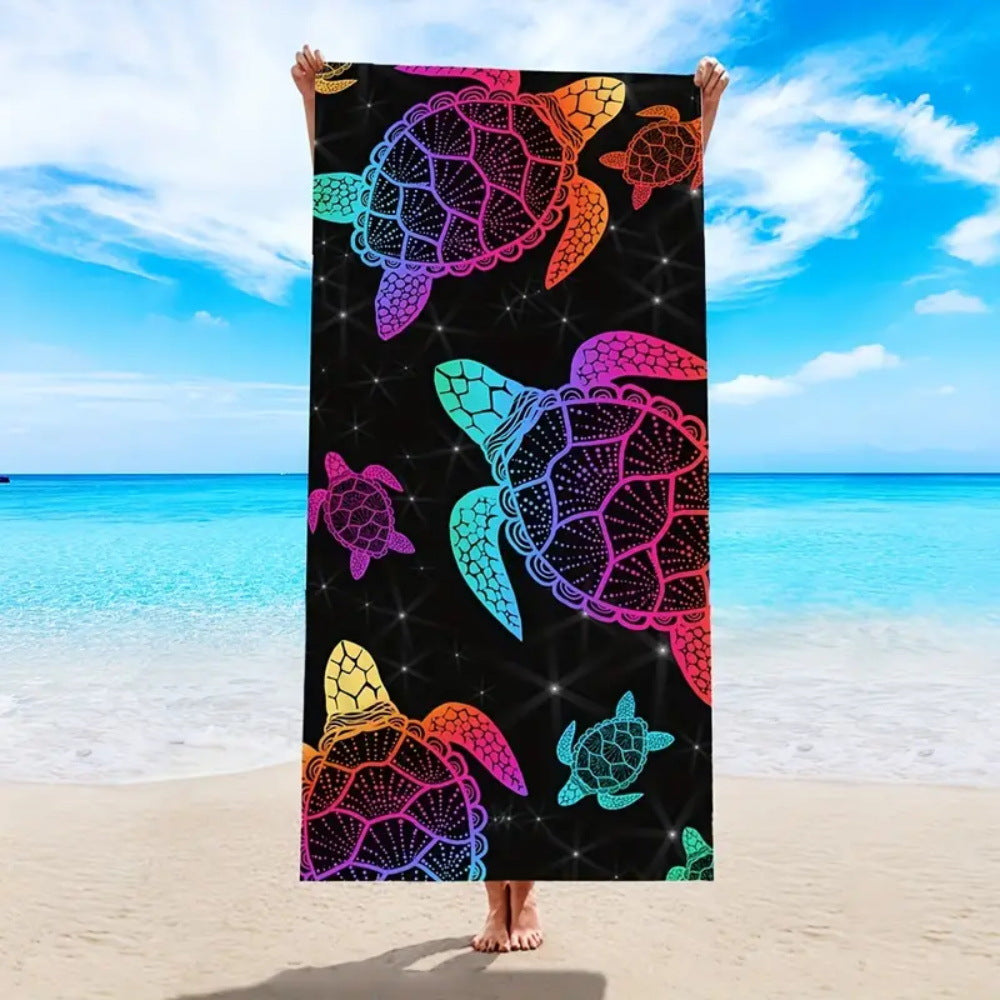 Toalla de playa con estampado gráfico de mal de ojo