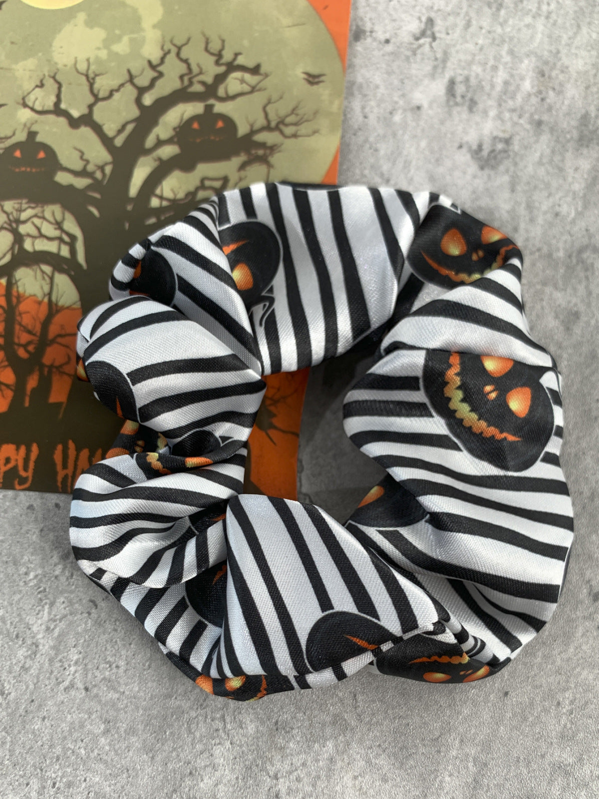 Anillo para el cabello con estampado de calaveras de Halloween