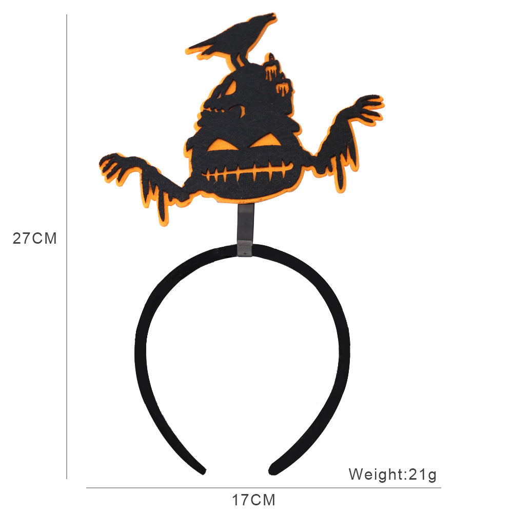 Bandeau d'Halloween pour enfants, accessoires de fête fantôme, citrouille et squelette