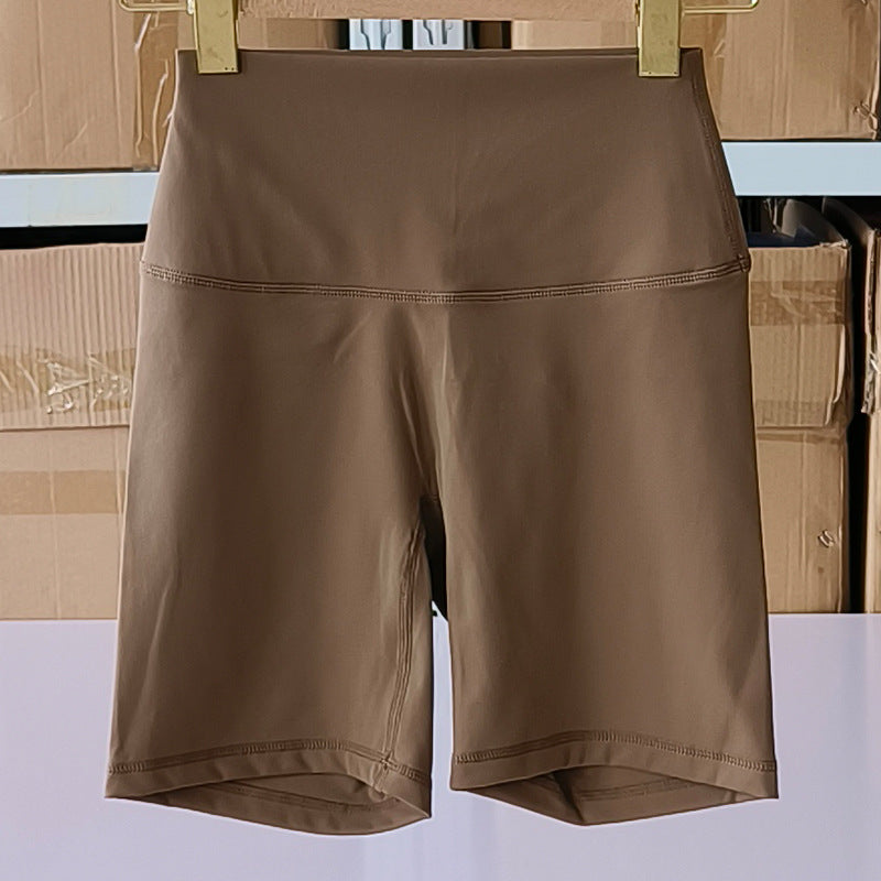 Short de yoga taille haute uni pour femme