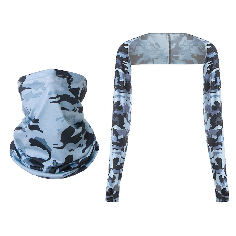 Conjunto unisex de verano con bufanda mágica informal y mangas para brazos