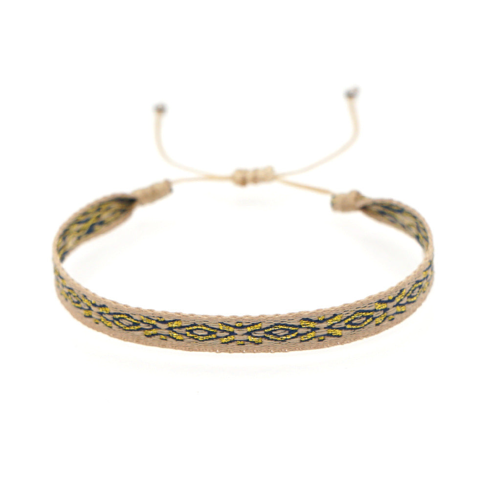Bohemian Ethnic Ribbon Handwoven Bracelet