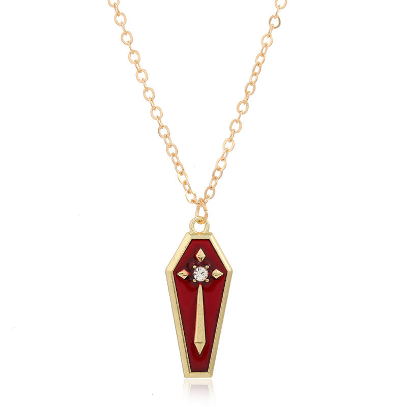 Collar con colgante de monstruo vintage lindo para mujer de Halloween