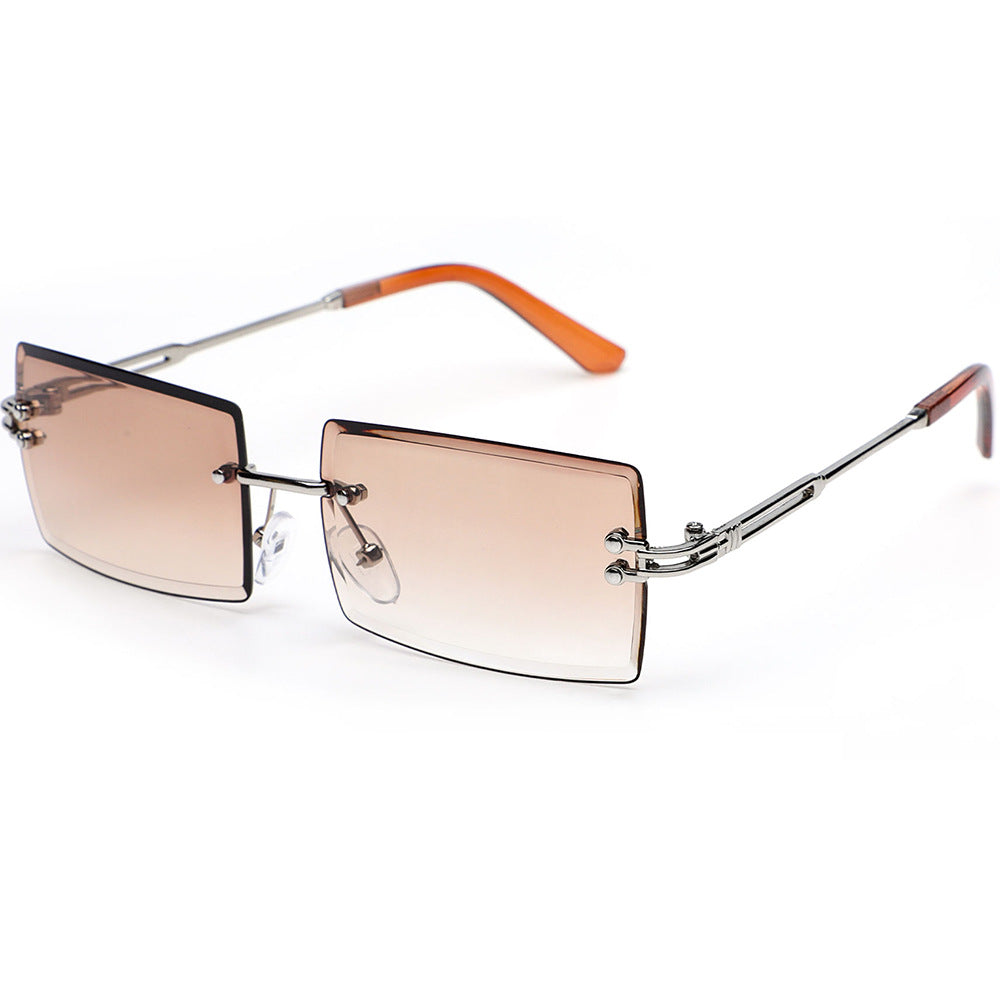 Lunettes de soleil tendance sans monture en métal