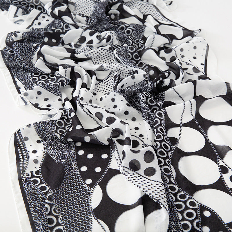 Women Summer Spring Floral Chiffon Long Scarf