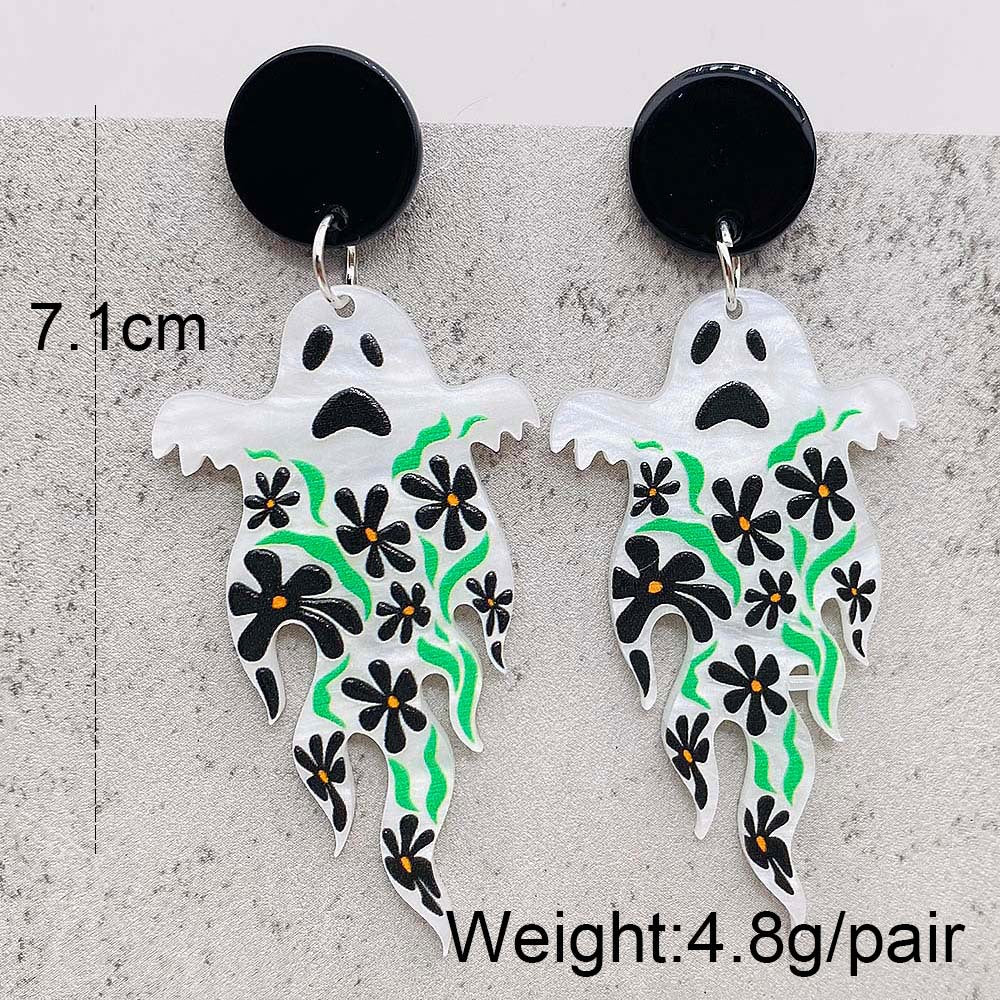 Halloween Women Horror Personality Mushroom Head Ghost Earrings
