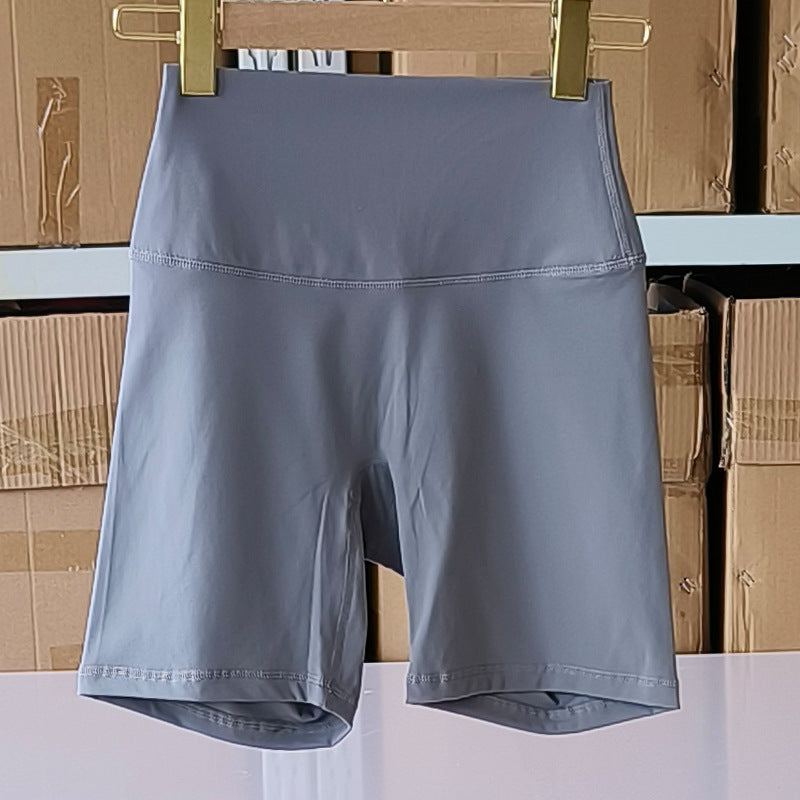 Short de yoga taille haute uni pour femme