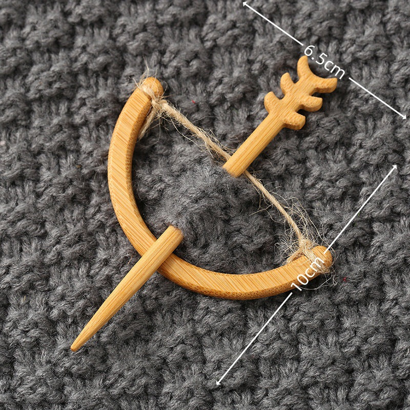 Broches en bois représentant des animaux pour la mode féminine