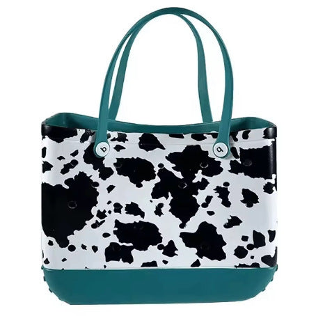Sac de plage Eva imprimé à motif géométrique, fourre-tout polyvalent