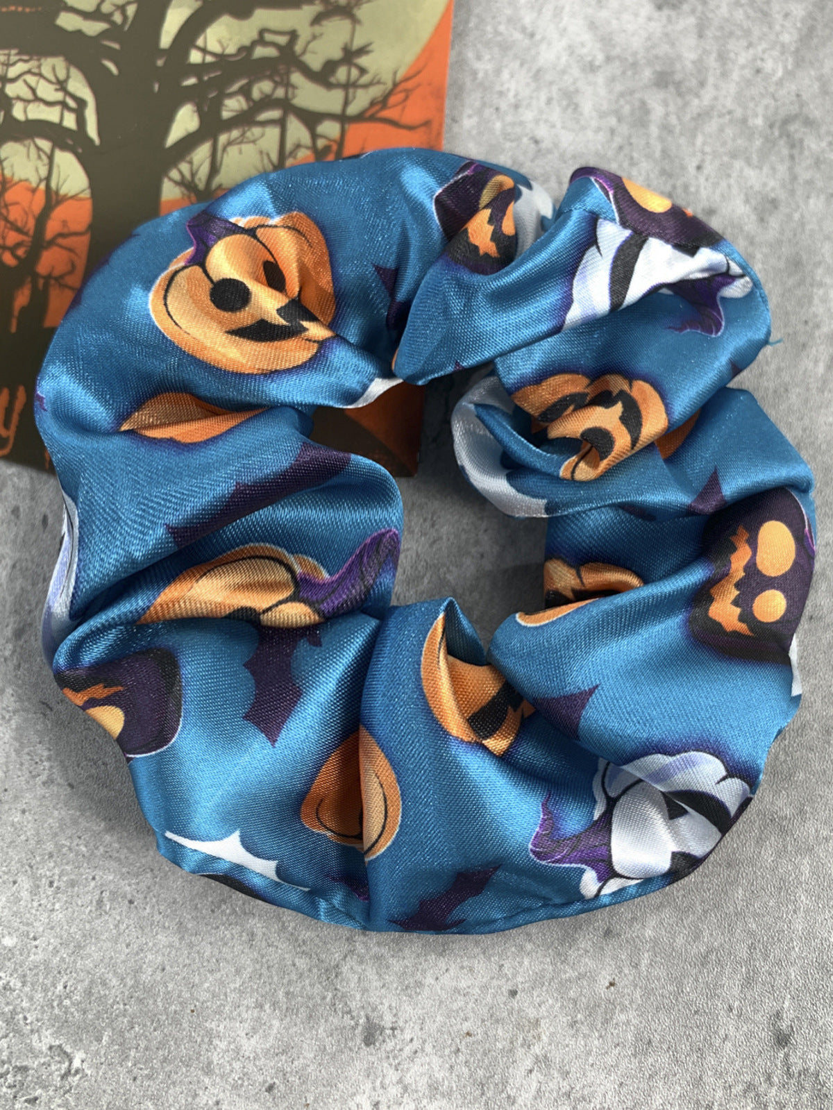 Anillo para el cabello con estampado de calaveras de Halloween