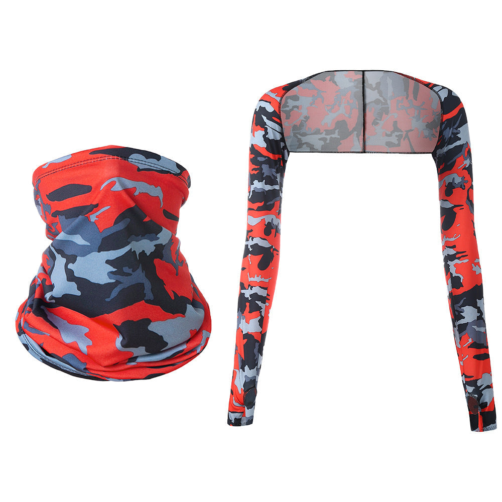 Conjunto unisex de verano con bufanda mágica informal y mangas para brazos