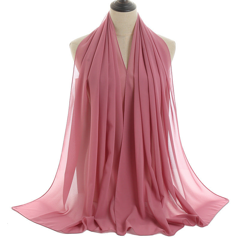 Bufanda de gasa con burbujas de color liso de verano para mujer