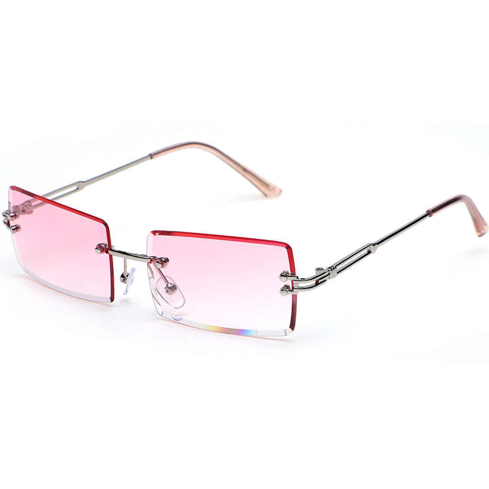Lunettes de soleil tendance sans monture en métal