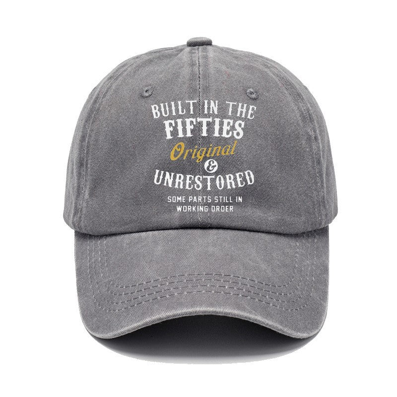 Men Women Fashion Casual Vintage Solid Color Letter Cap