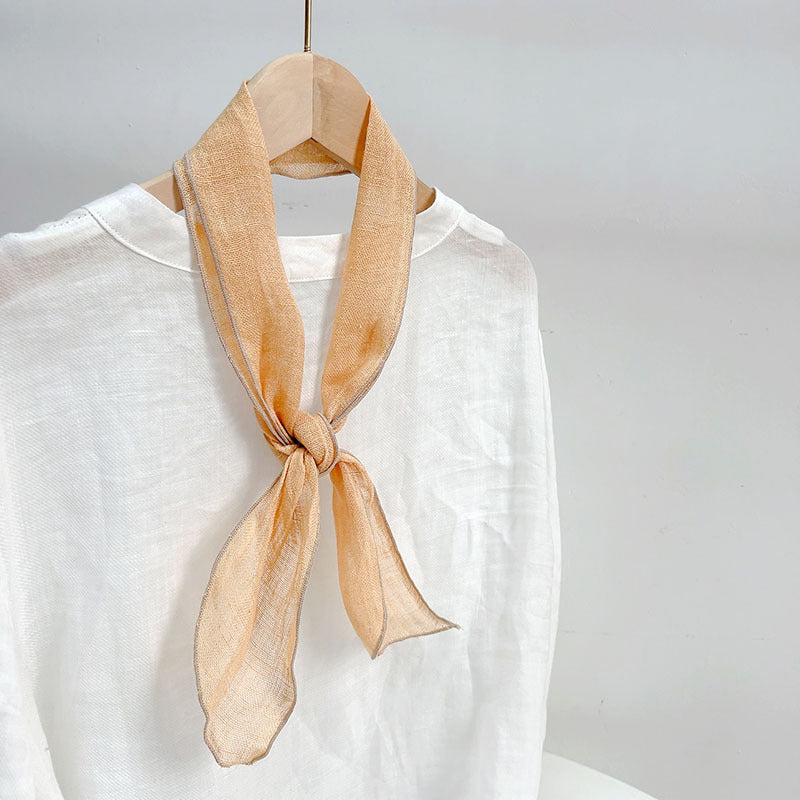 Spring And Summer Women Linen Small Long Scarf
