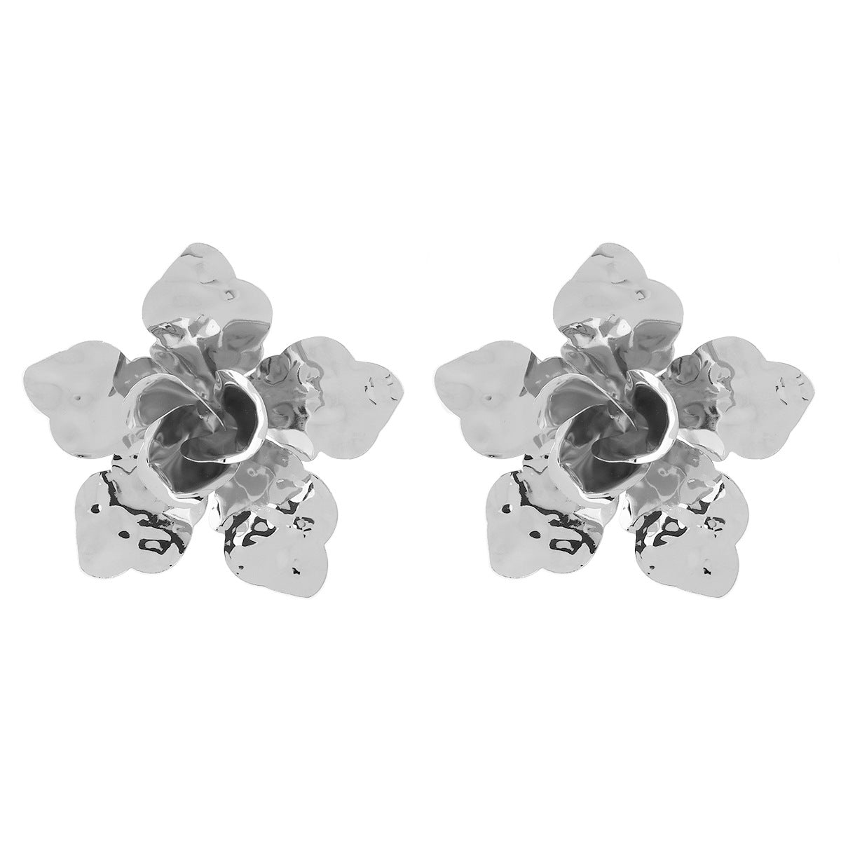 Pendientes florales de esmalte vintage con temperamento