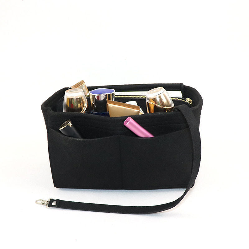 Bolsa de cosméticos interior de fieltro plegable de moda para mujer
