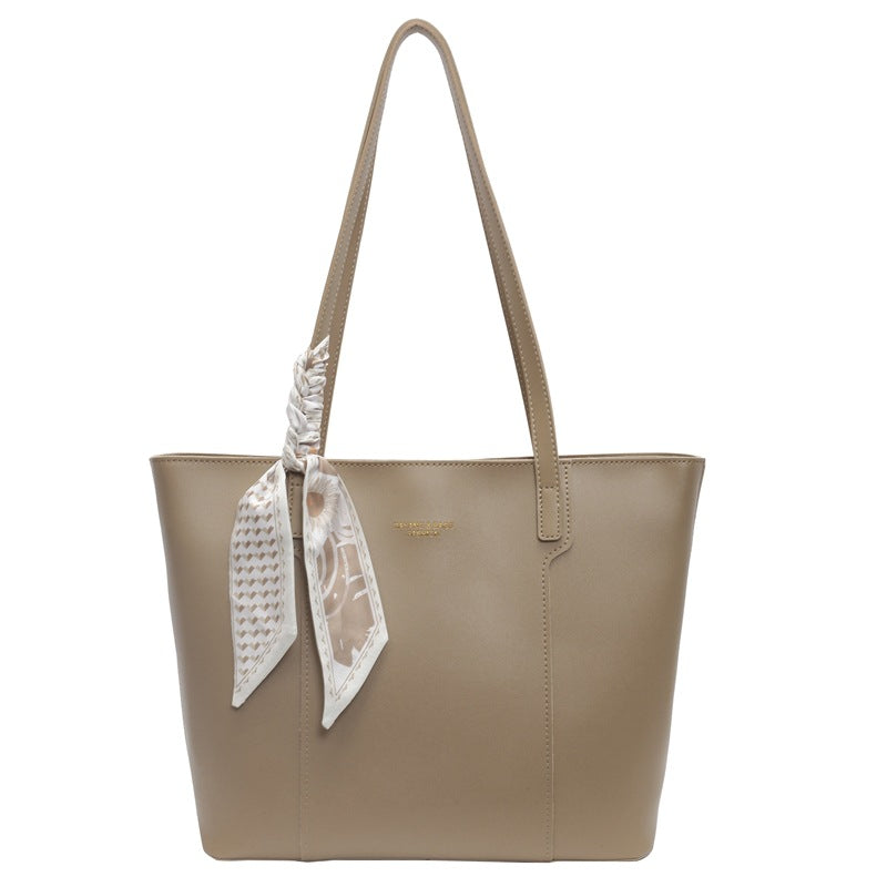 Women Casual Solid Color Large Capacity Tote Bag