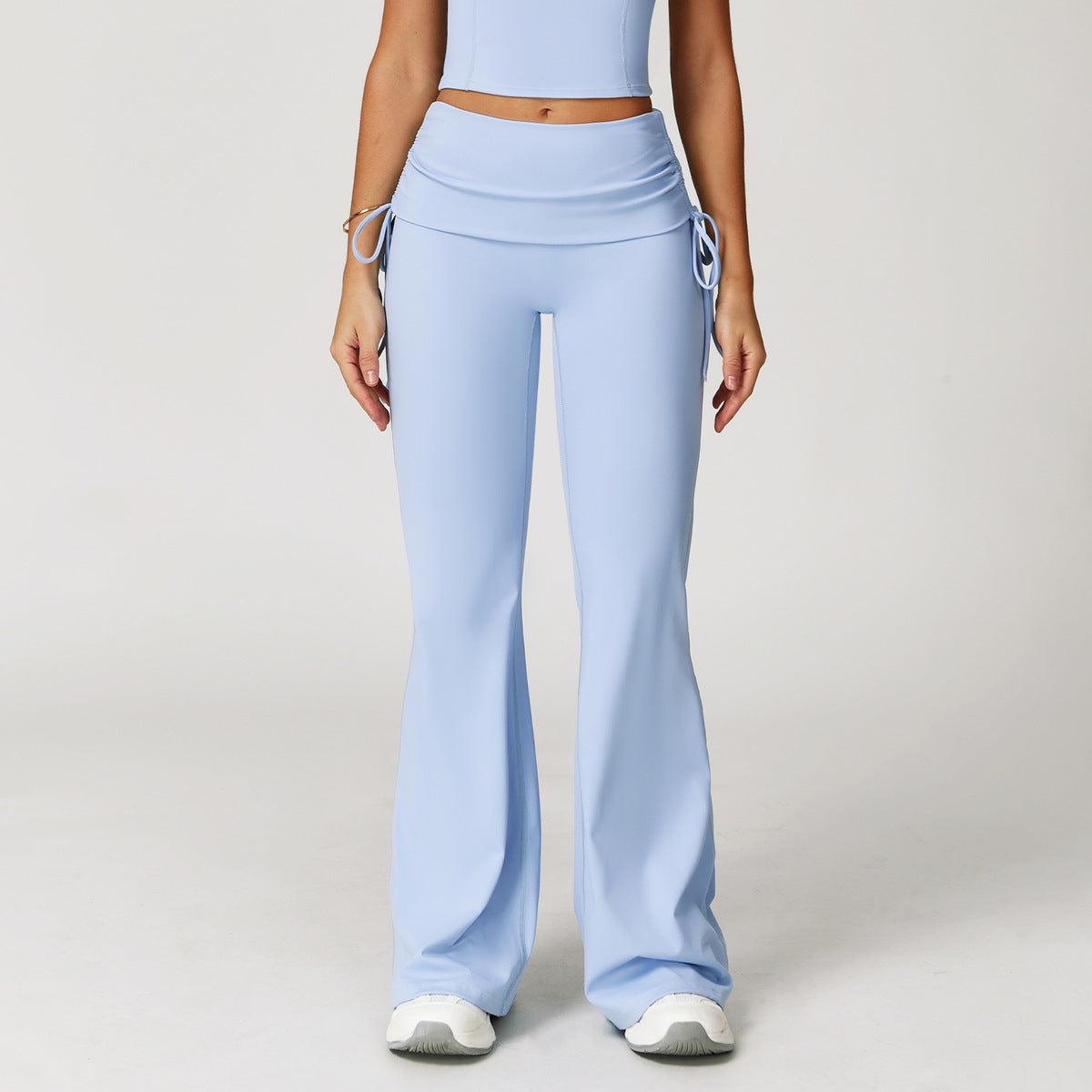 Pantalon de sport évasé taille haute décontracté pour femme