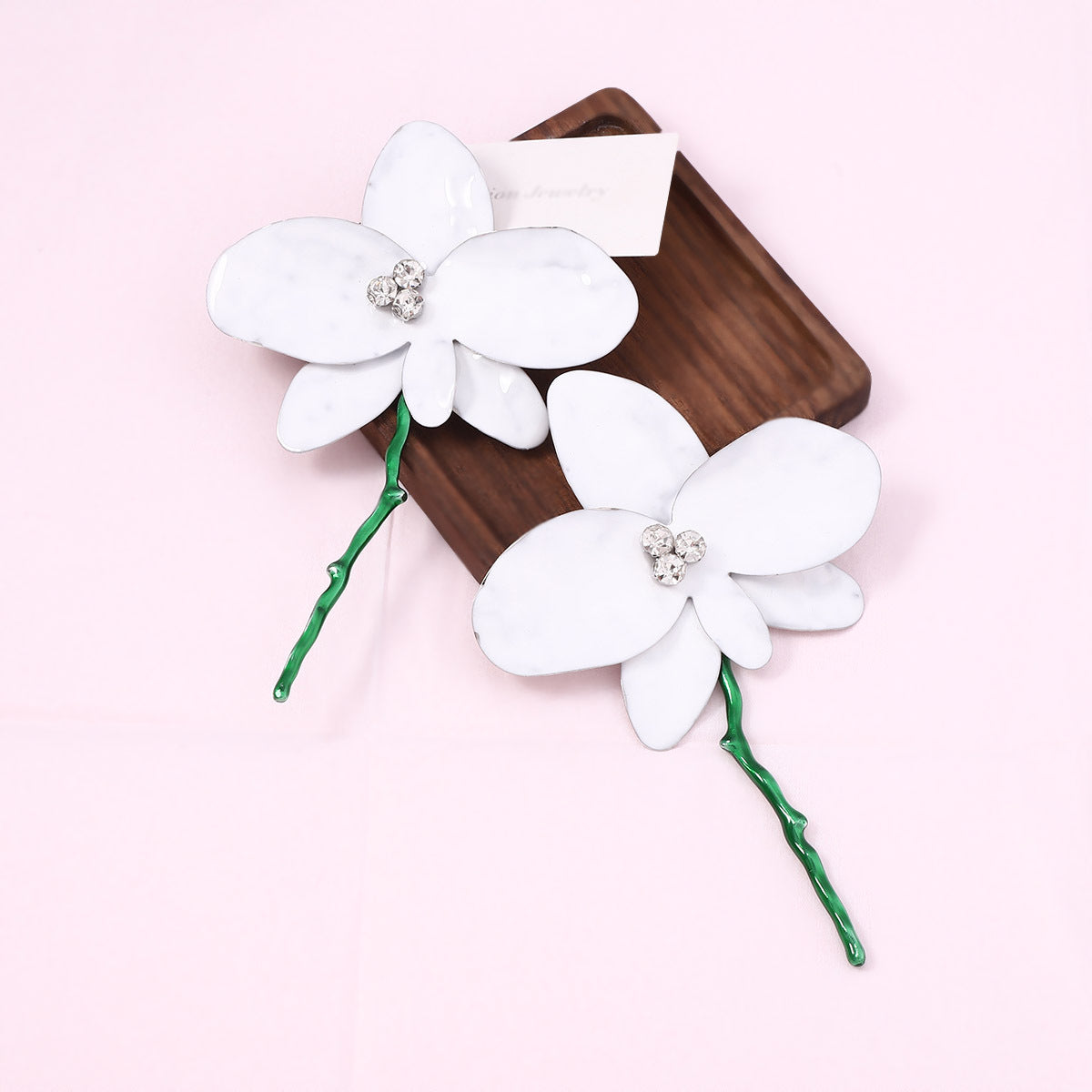 Boucles d'oreilles florales exagérées tendance - Style fleur en métal pour femme