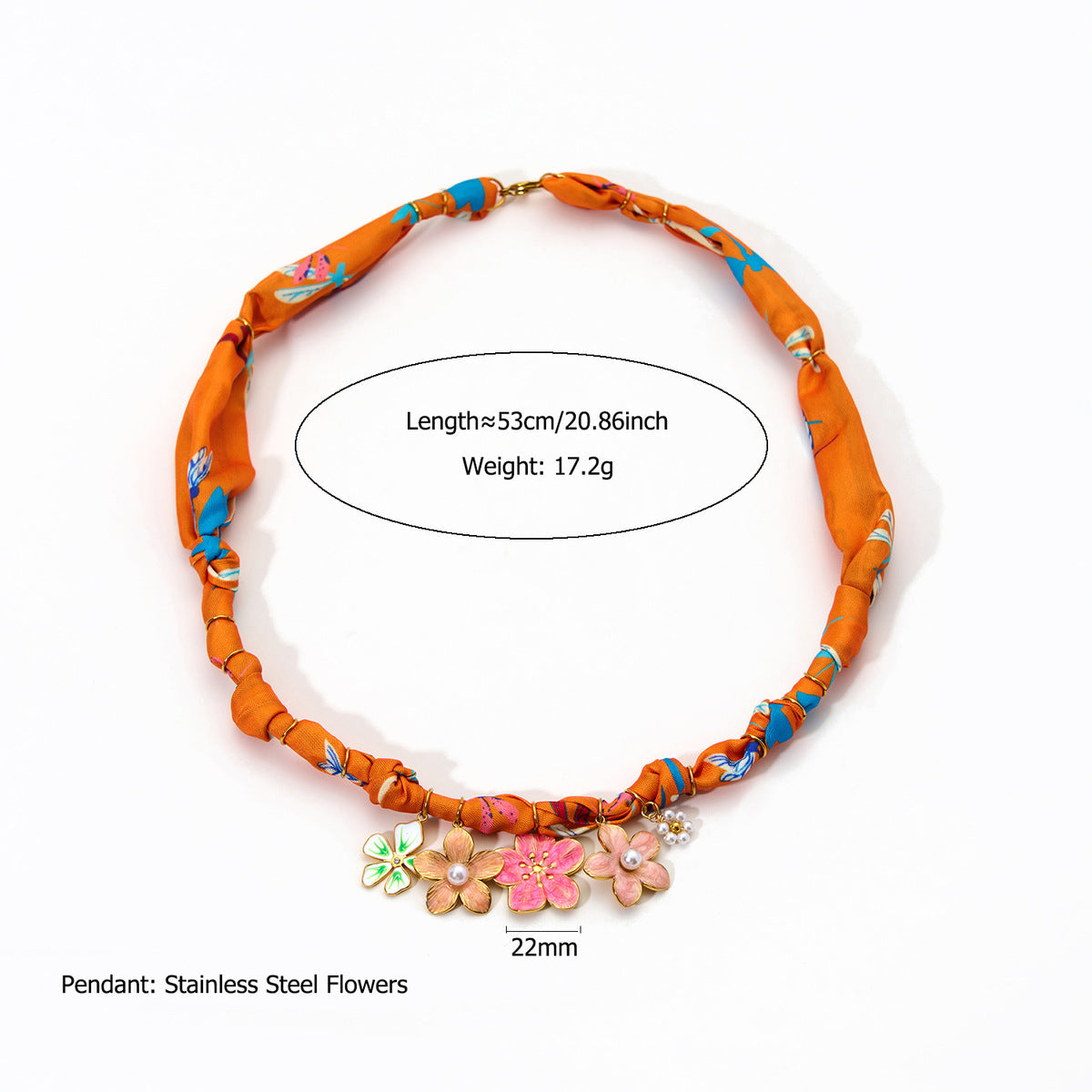 Collar con colgante de mariposa floral multifuncional de moda para mujer