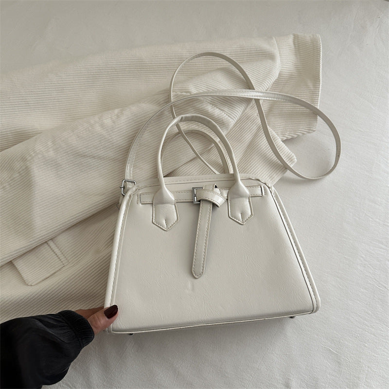 Bolso de mano sencillo de color sólido y gran capacidad