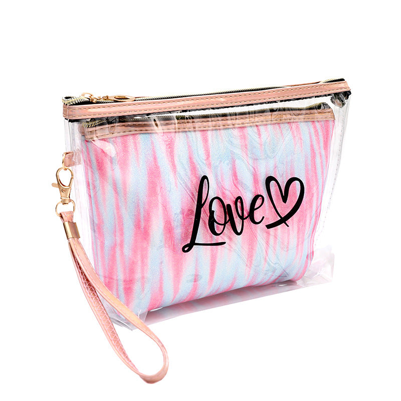 2 In 1 Travel Tie-Dye Cosmetic Bag