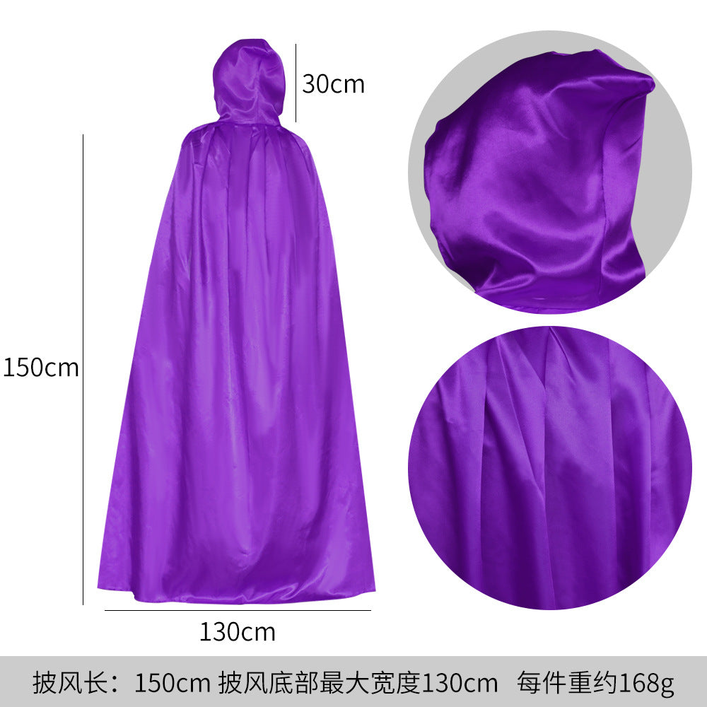 Capa de bruja y vampiro con colores para cosplay de Halloween