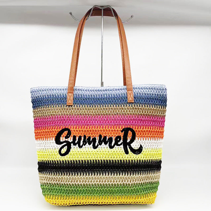 Bolso grande tejido informal bohemio